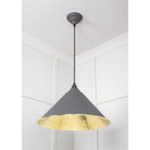 Hammered Brass Hockley Pendant in Bluff | From The Anvil - Hockley - From The Anvil - Yester Home