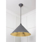 Hammered Brass Hockley Pendant in Bluff | From The Anvil - Hockley - From The Anvil - Yester Home