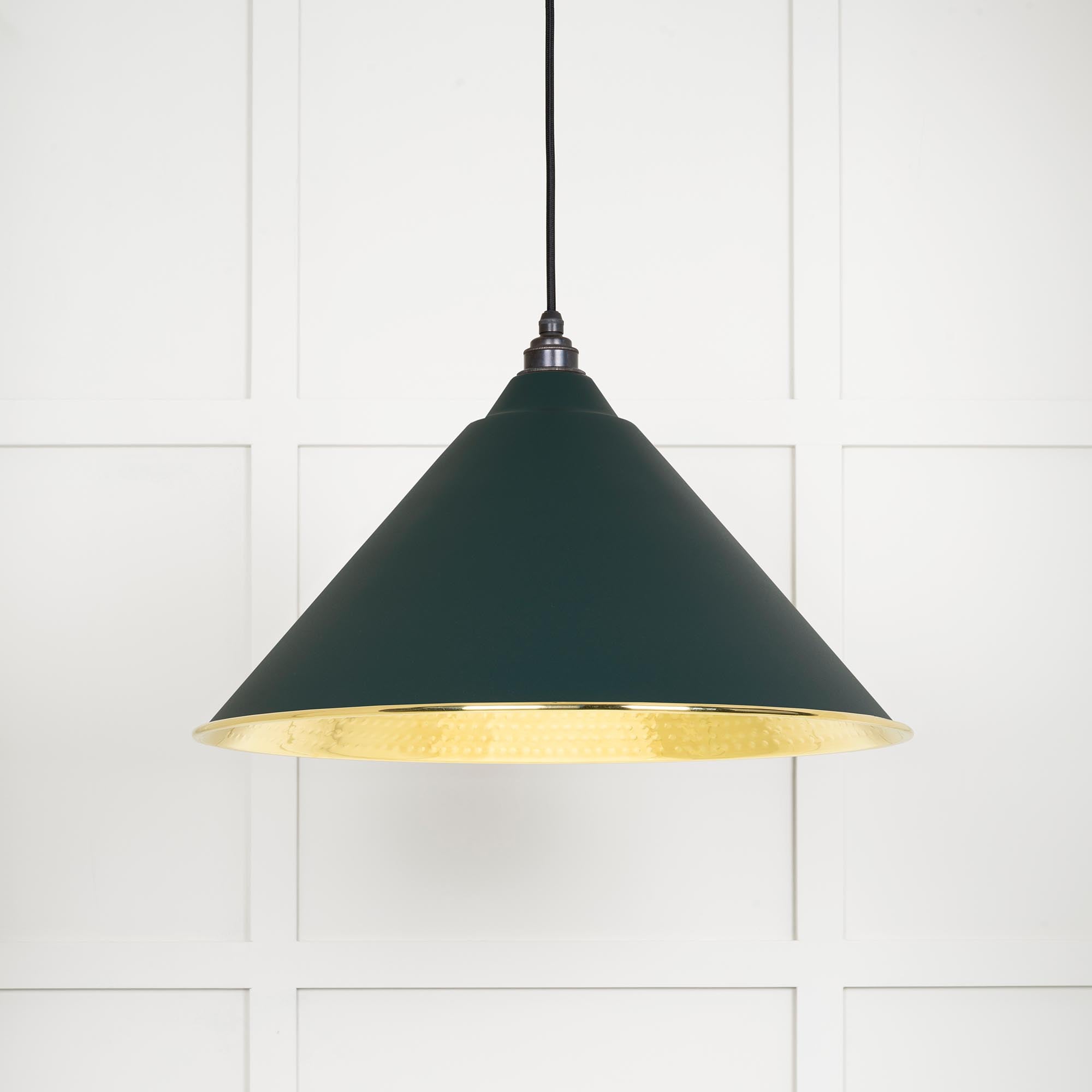 Hammered Brass Hockley Pendant in Dingle | From The Anvil - Hockley - From The Anvil - Yester Home