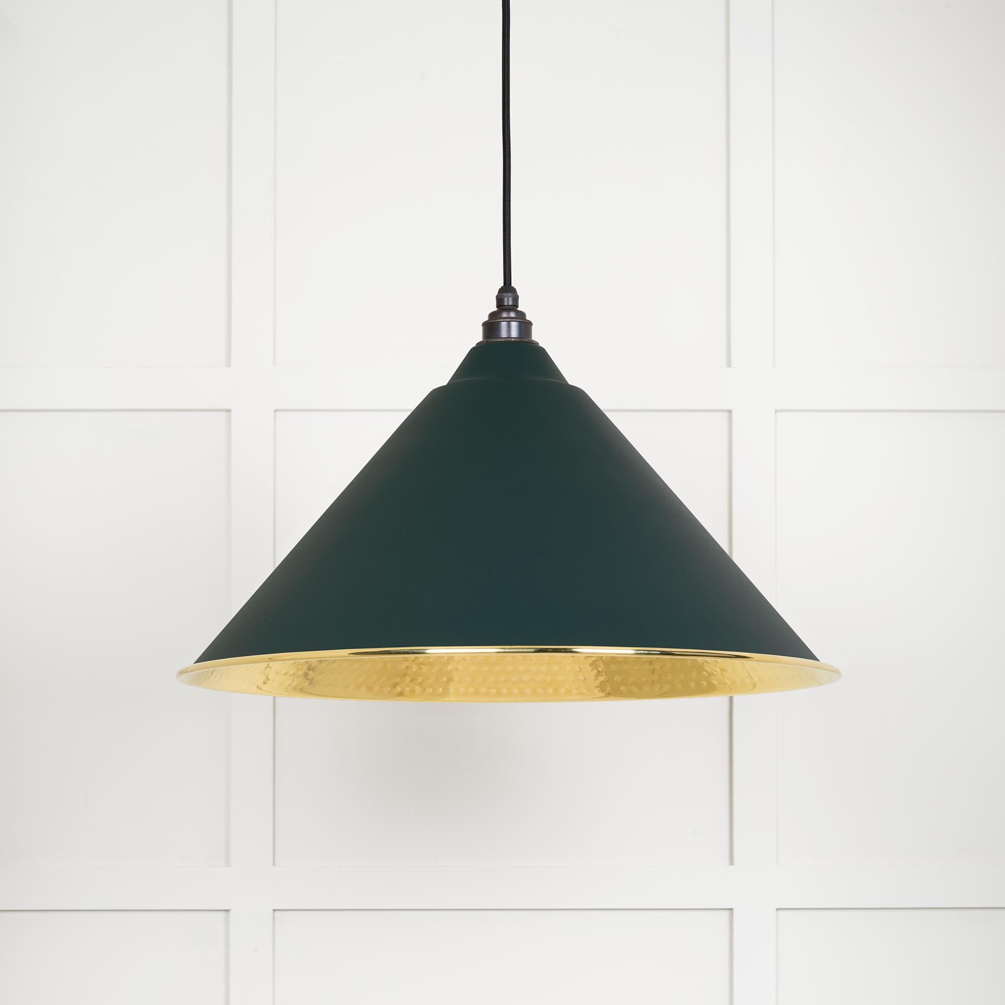 Hammered Brass Hockley Pendant in Dingle | From The Anvil - Hockley - From The Anvil - Yester Home