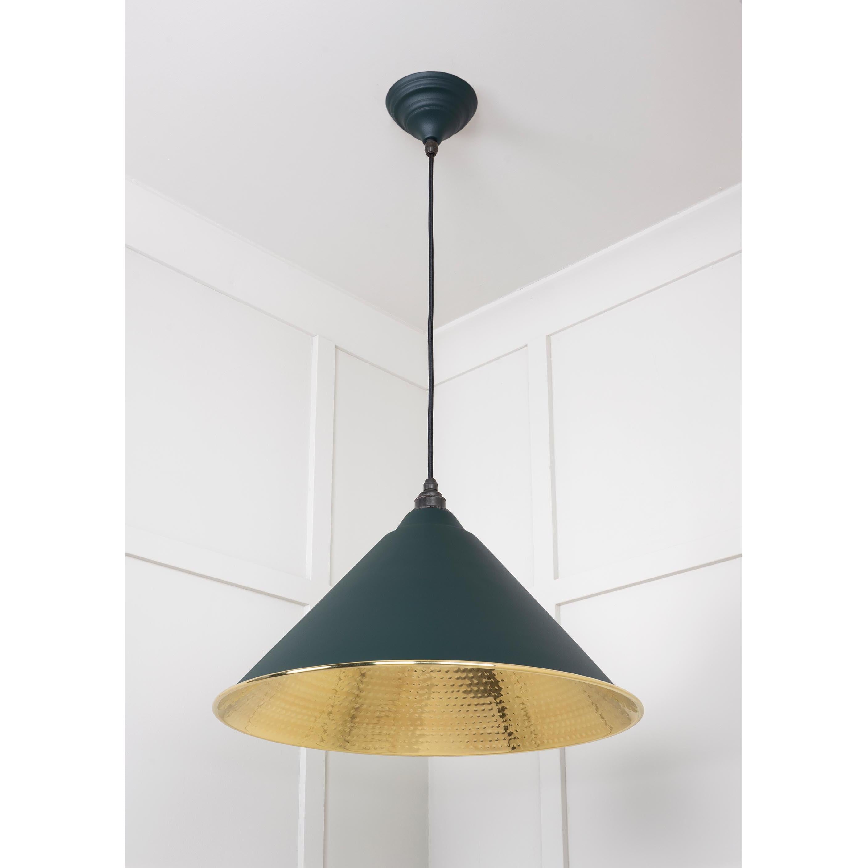 Hammered Brass Hockley Pendant in Dingle | From The Anvil - Hockley - From The Anvil - Yester Home