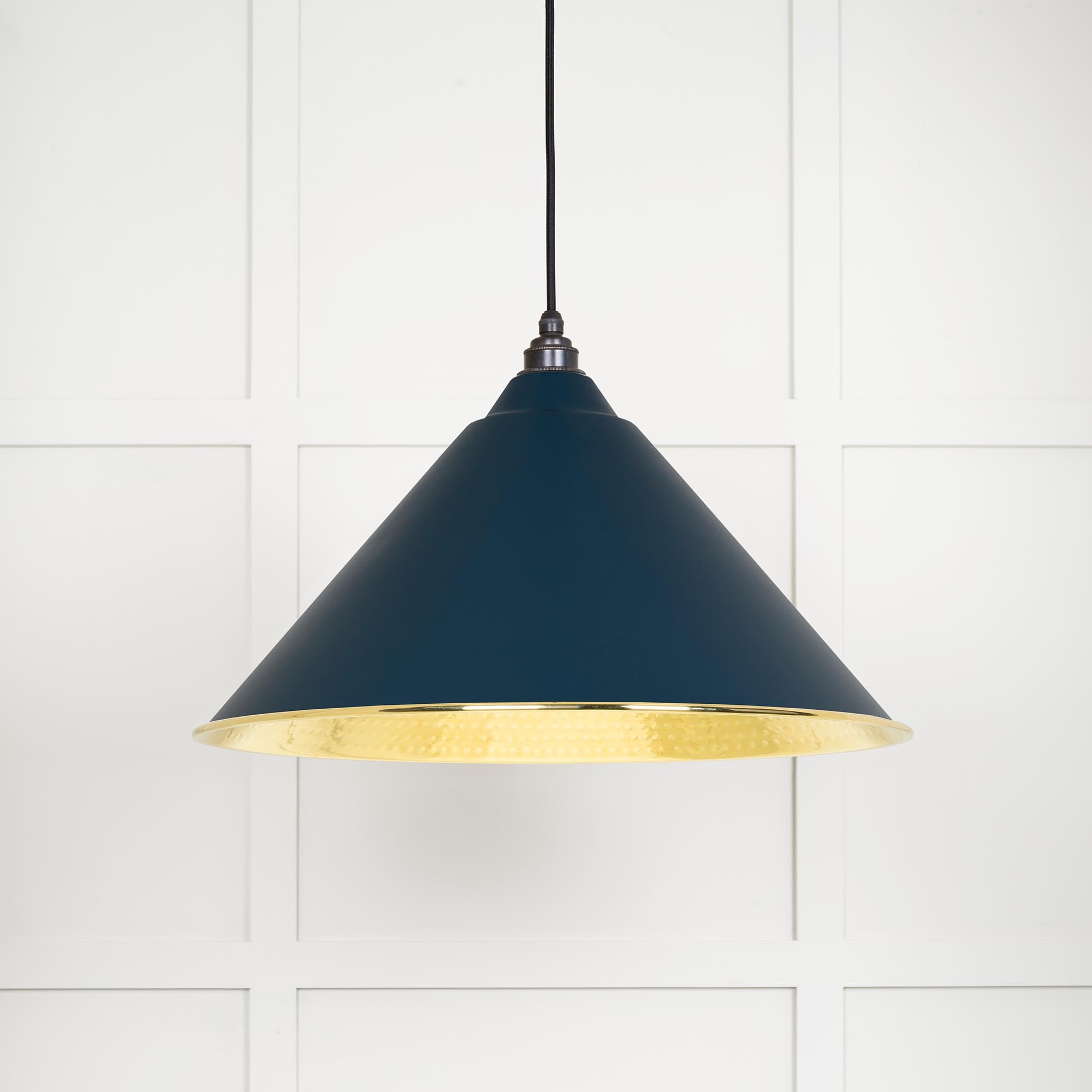 Hammered Brass Hockley Pendant in Dusk | From The Anvil - Hockley - From The Anvil - Yester Home