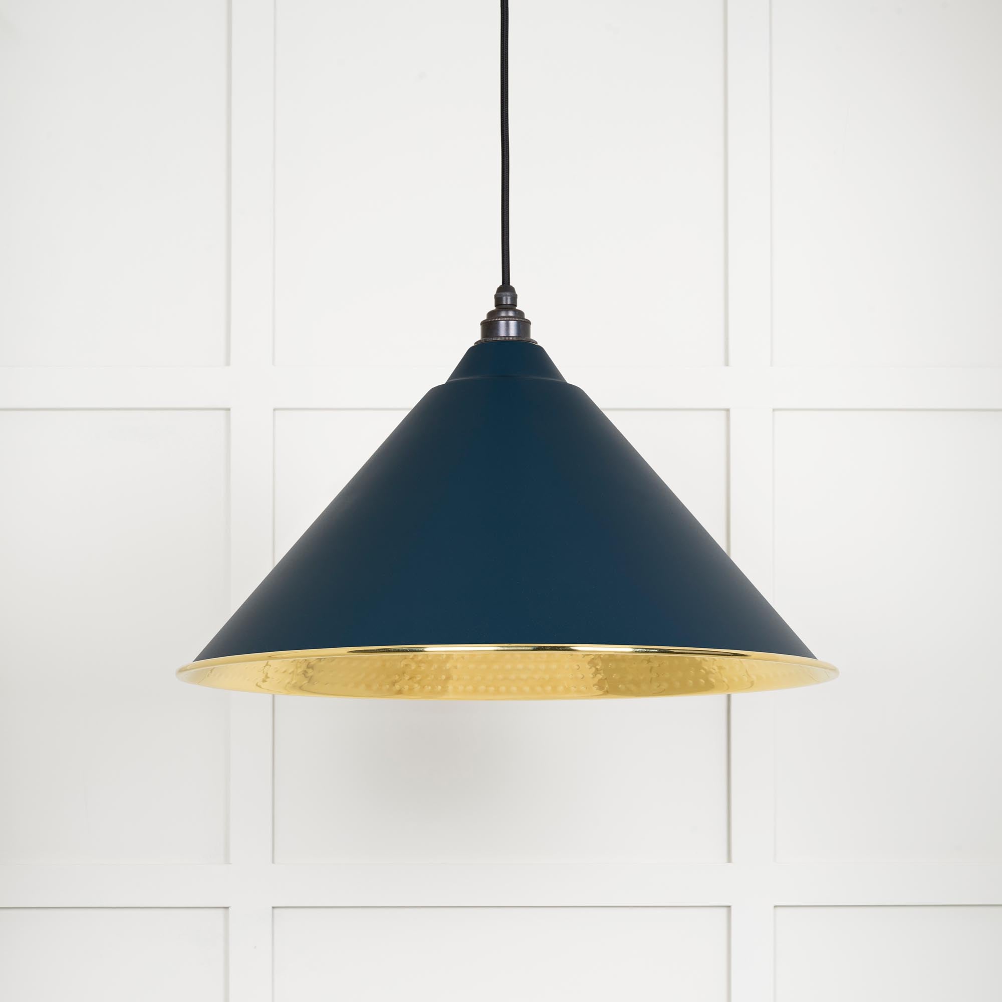 Hammered Brass Hockley Pendant in Dusk | From The Anvil - Hockley - From The Anvil - Yester Home