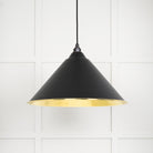 Hammered Brass Hockley Pendant in Elan Black | From The Anvil - Hockley - From The Anvil - Yester Home