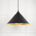 Hammered Brass Hockley Pendant in Elan Black | From The Anvil - Hockley - From The Anvil - Yester Home