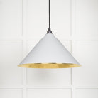 Hammered Brass Hockley Pendant in Flock | From The Anvil - Hockley - From The Anvil - Yester Home