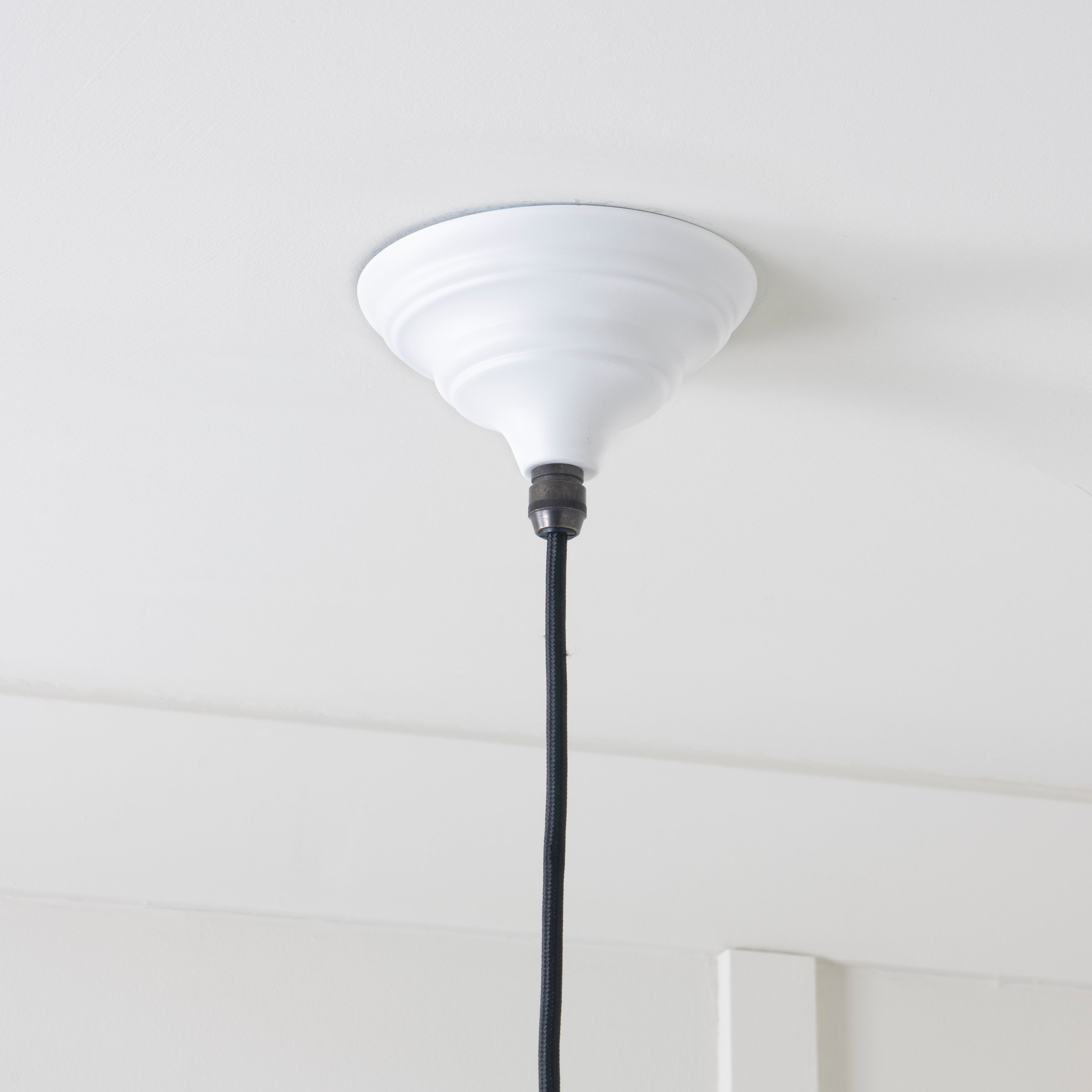 Hammered Brass Hockley Pendant in Flock | From The Anvil-Hockley-Yester Home