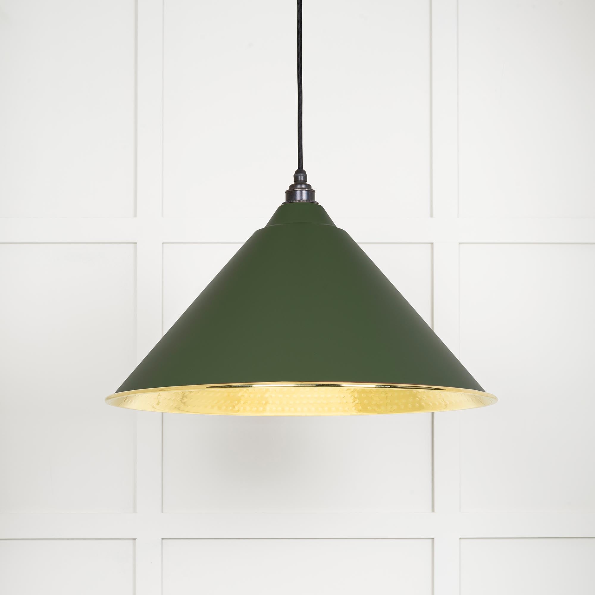 Hammered Brass Hockley Pendant in Heath | From The Anvil - Hockley - From The Anvil - Yester Home
