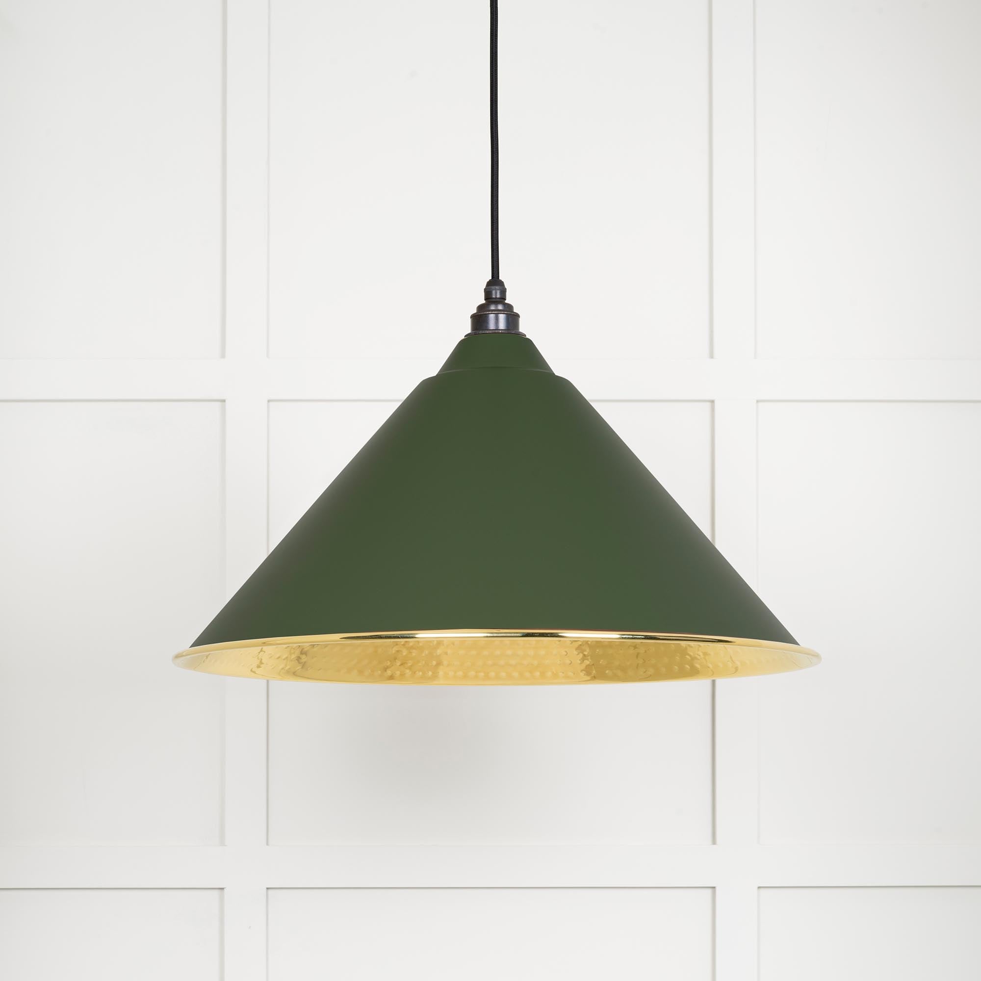 Hammered Brass Hockley Pendant in Heath | From The Anvil - Hockley - From The Anvil - Yester Home