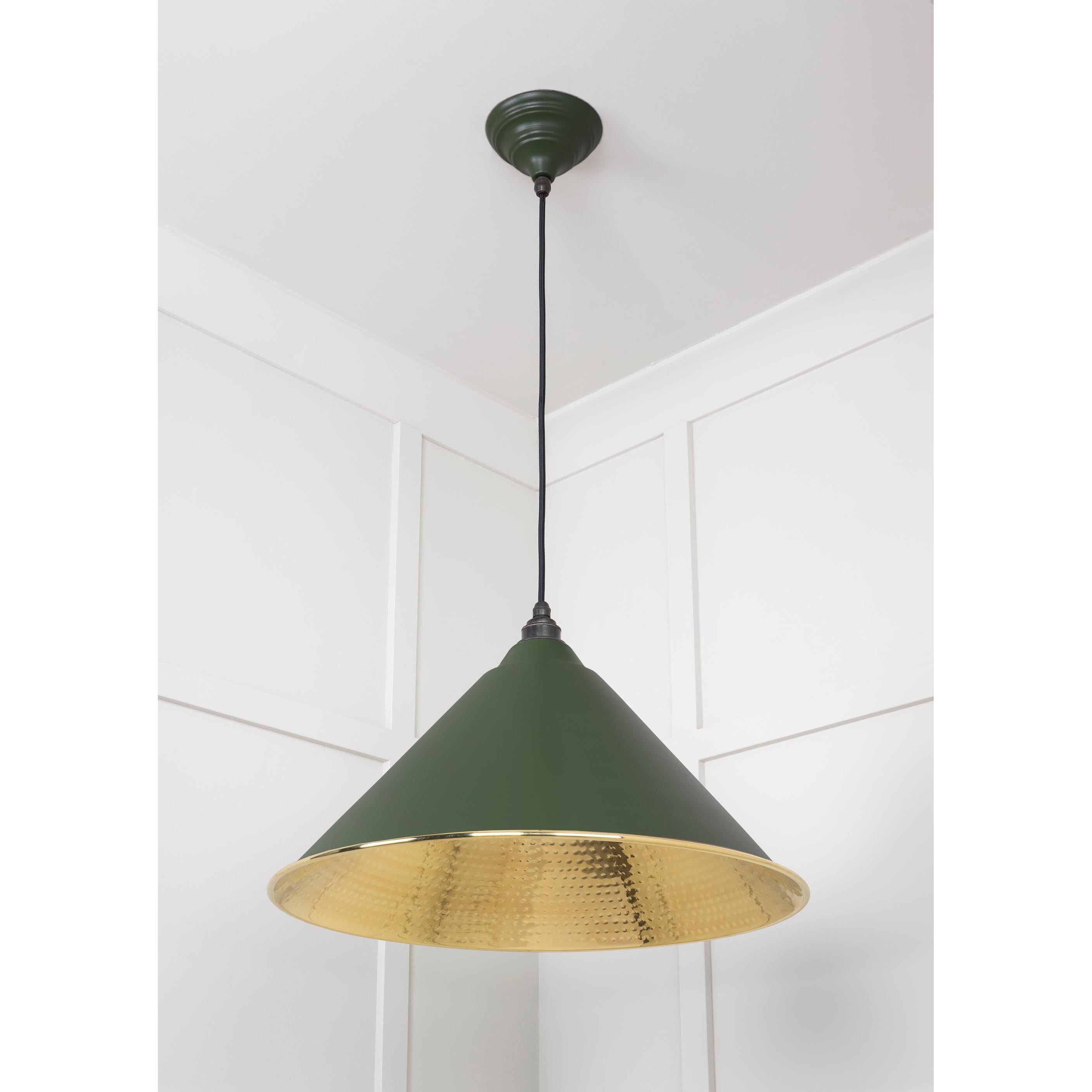Hammered Brass Hockley Pendant in Heath | From The Anvil - Hockley - From The Anvil - Yester Home