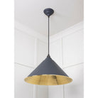 Hammered Brass Hockley Pendant in Slate | From The Anvil-Hockley-Yester Home