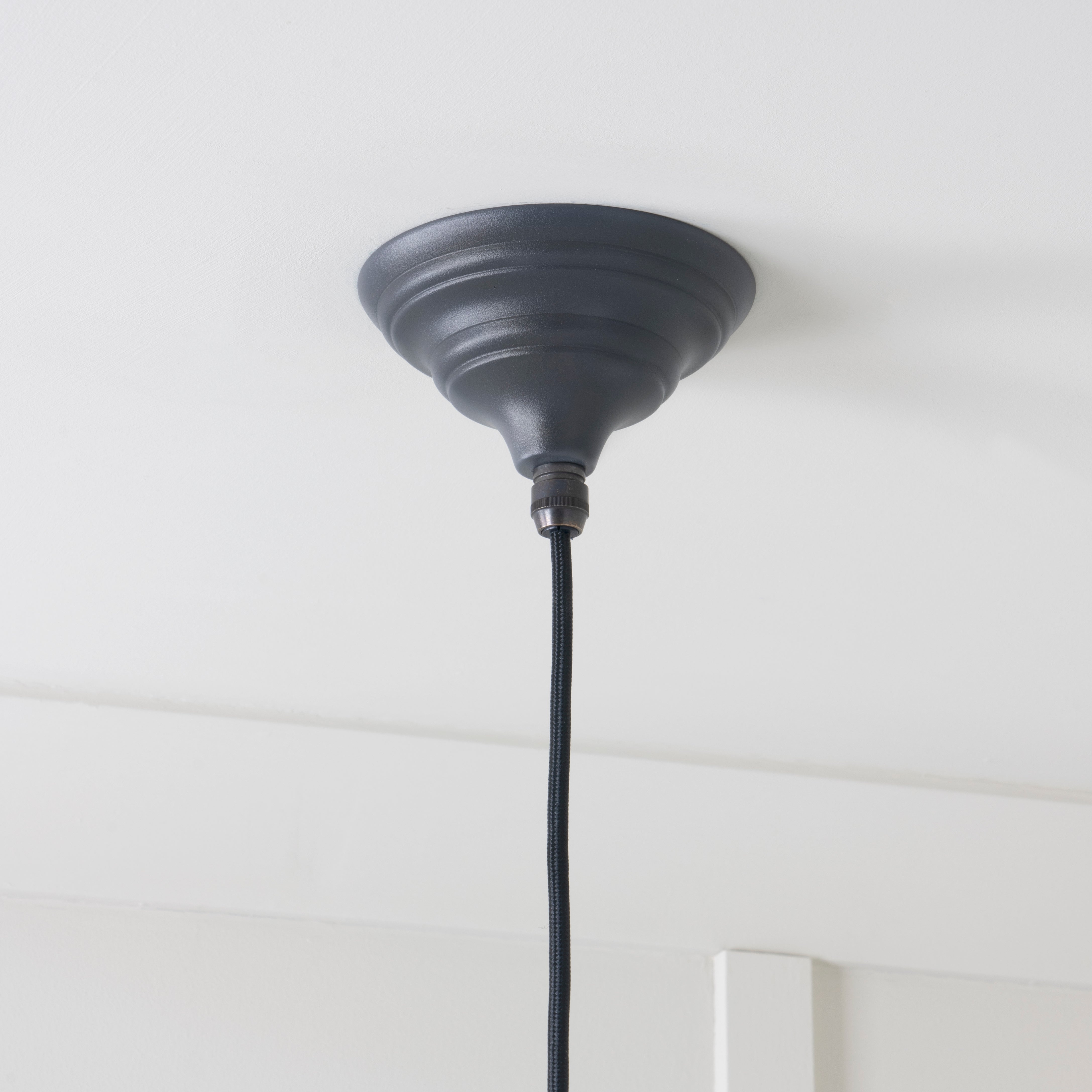 Hammered Brass Hockley Pendant in Slate | From The Anvil-Hockley-Yester Home