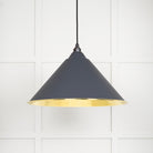 Hammered Brass Hockley Pendant in Slate | From The Anvil - Hockley - From The Anvil - Yester Home