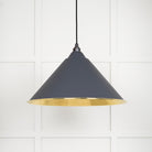 Hammered Brass Hockley Pendant in Slate | From The Anvil - Hockley - From The Anvil - Yester Home
