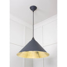 Hammered Brass Hockley Pendant in Slate | From The Anvil - Hockley - From The Anvil - Yester Home