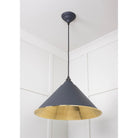 Hammered Brass Hockley Pendant in Slate | From The Anvil - Hockley - From The Anvil - Yester Home