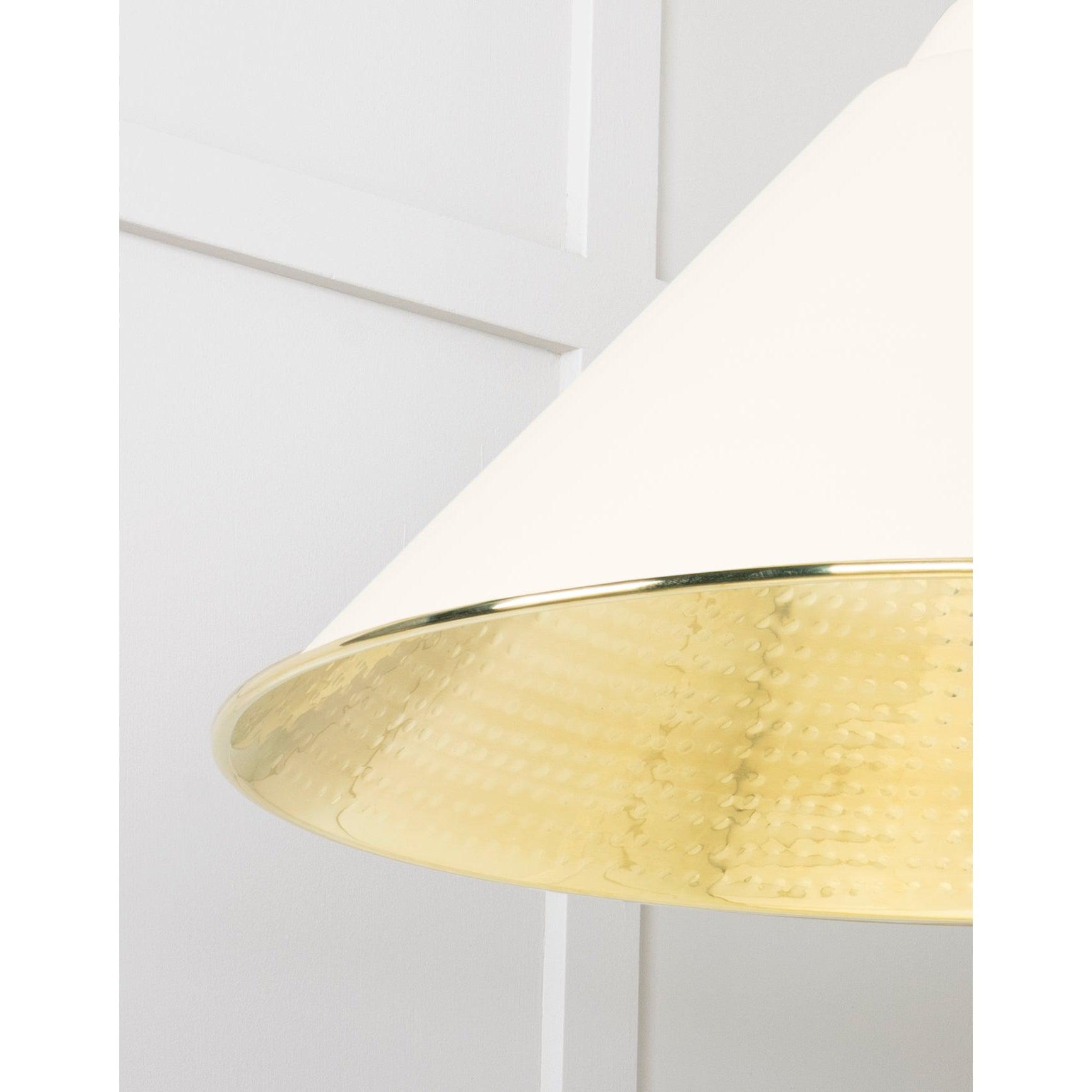Hammered Brass Hockley Pendant in Teasel | From The Anvil-Hockley-Yester Home