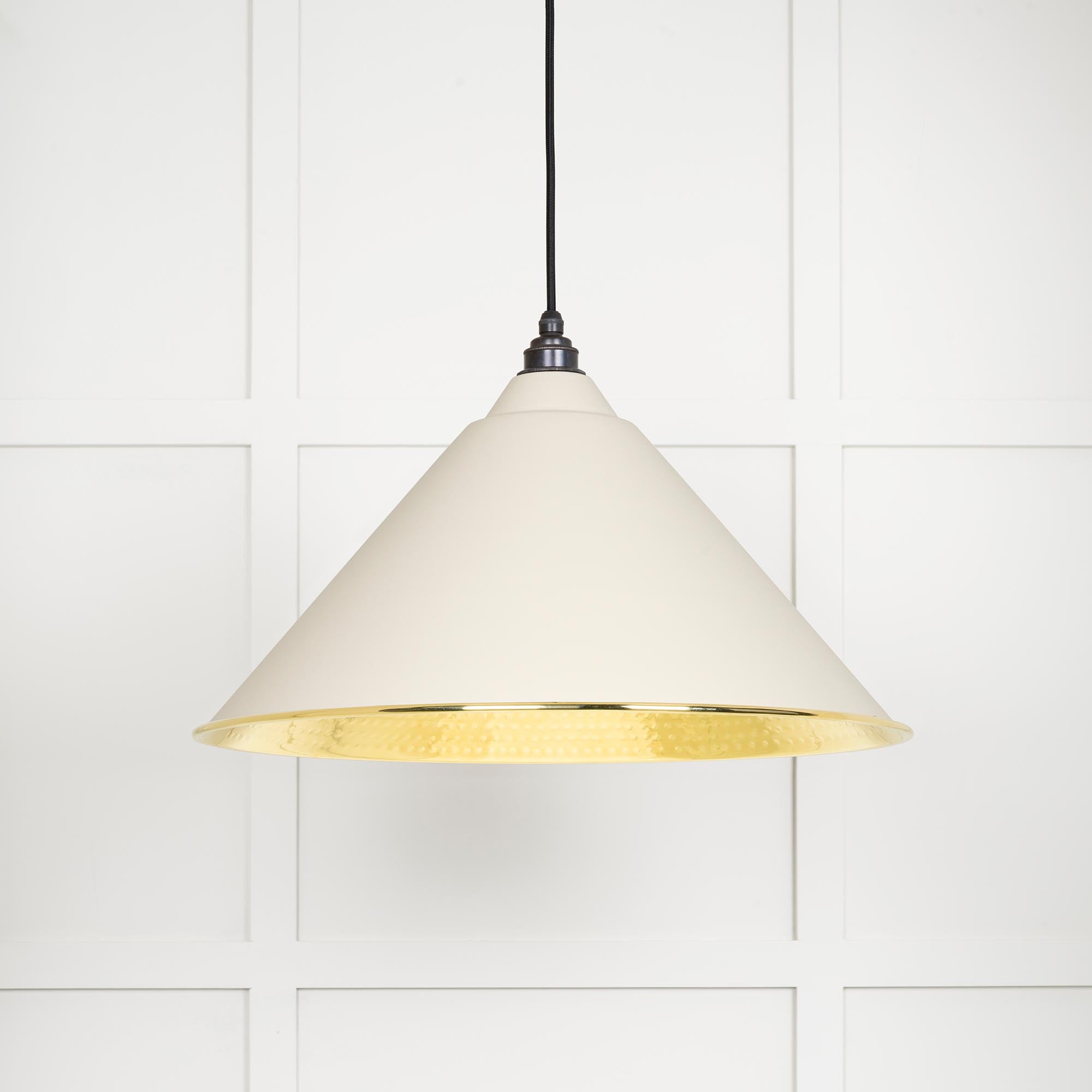 Hammered Brass Hockley Pendant in Teasel | From The Anvil - Hockley - From The Anvil - Yester Home