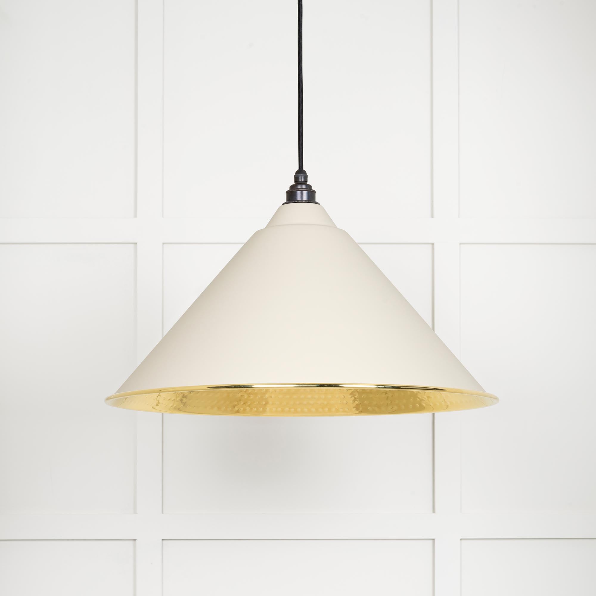 Hammered Brass Hockley Pendant in Teasel | From The Anvil - Hockley - From The Anvil - Yester Home