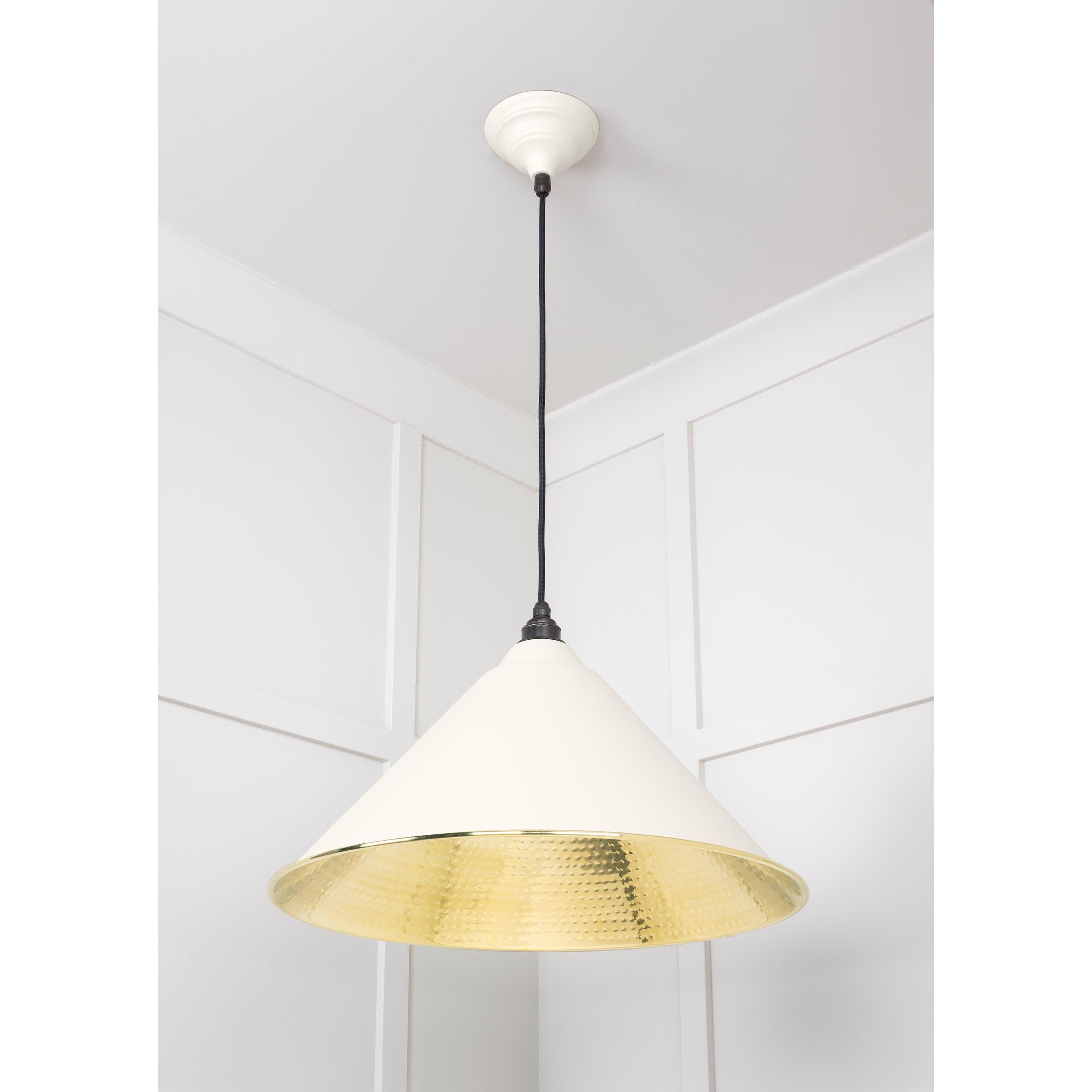 Hammered Brass Hockley Pendant in Teasel | From The Anvil - Hockley - From The Anvil - Yester Home