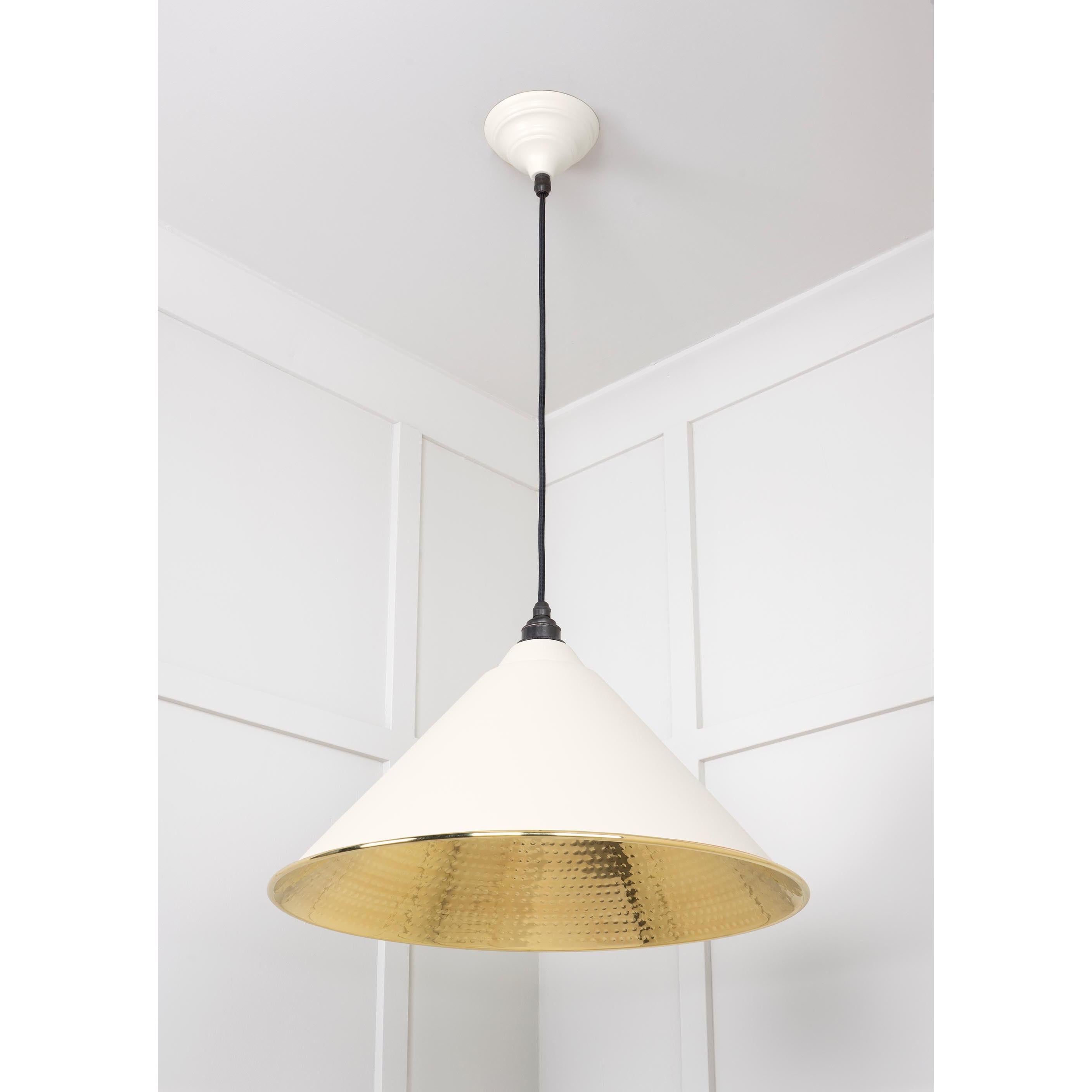 Hammered Brass Hockley Pendant in Teasel | From The Anvil - Hockley - From The Anvil - Yester Home