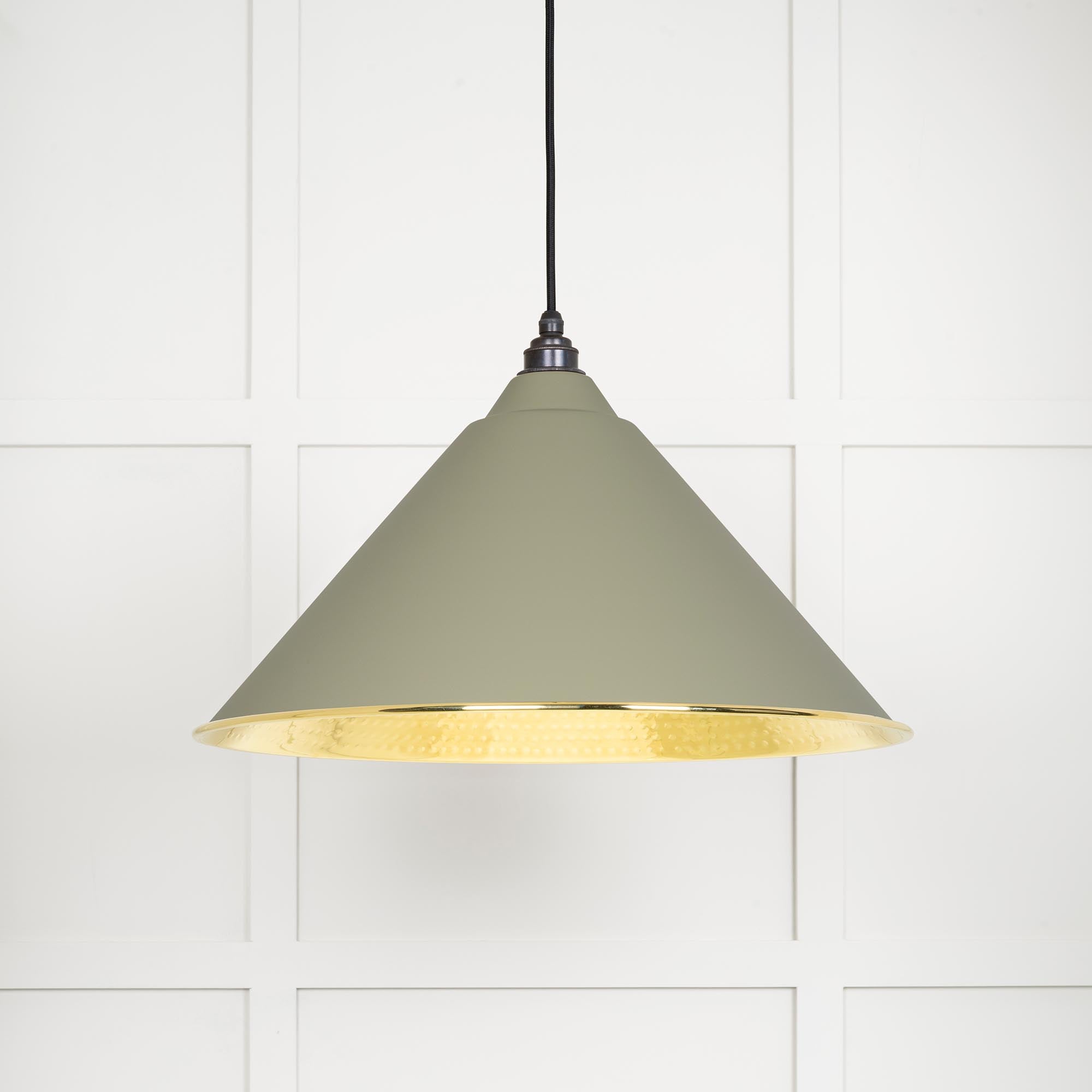 Hammered Brass Hockley Pendant in Tump | From The Anvil - Hockley - From The Anvil - Yester Home