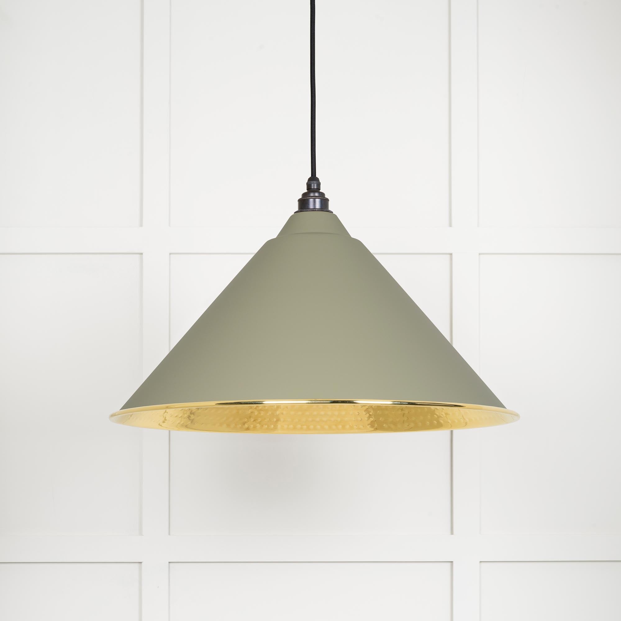 Hammered Brass Hockley Pendant in Tump | From The Anvil - Hockley - From The Anvil - Yester Home