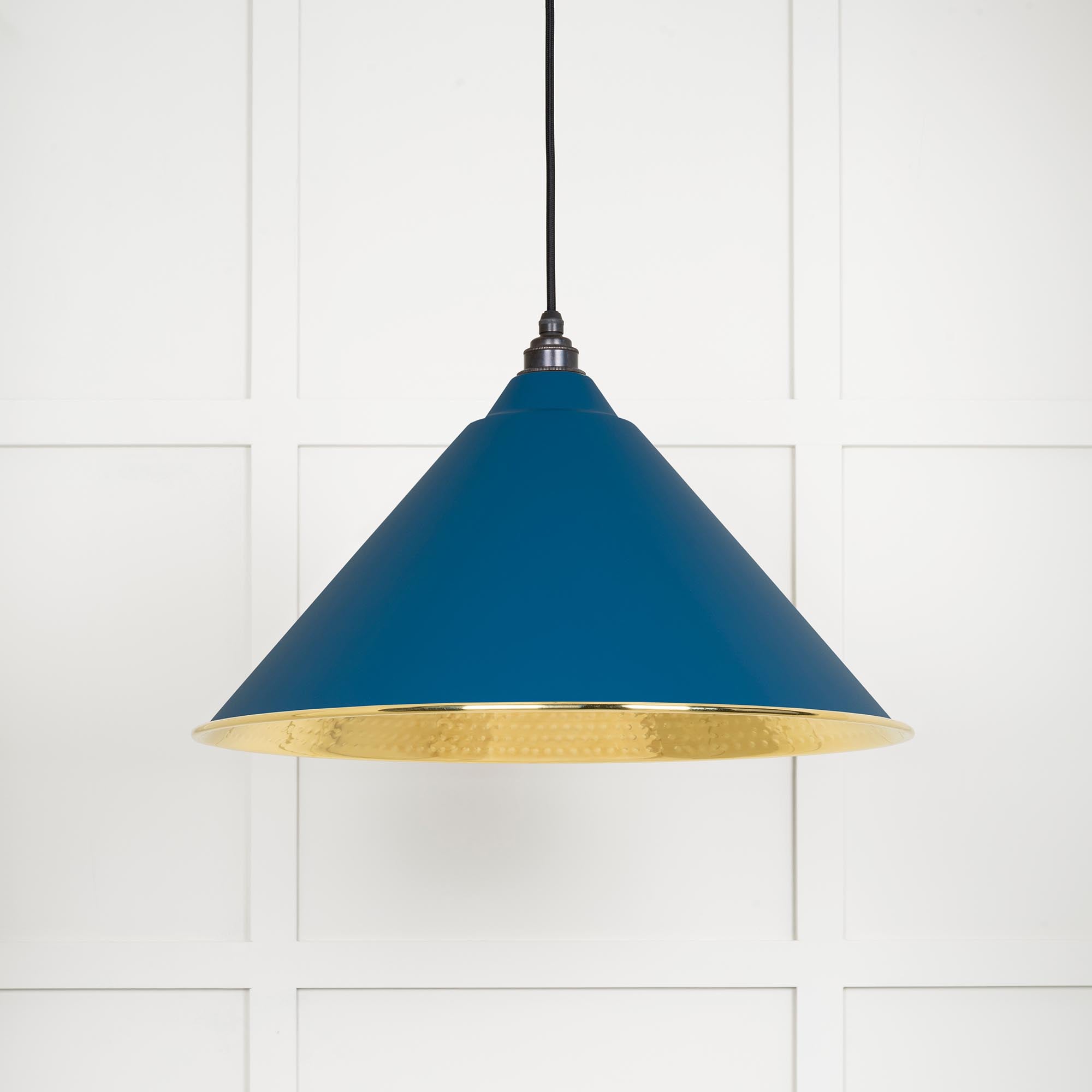 Hammered Brass Hockley Pendant in Upstream | From The Anvil - Hockley - From The Anvil - Yester Home