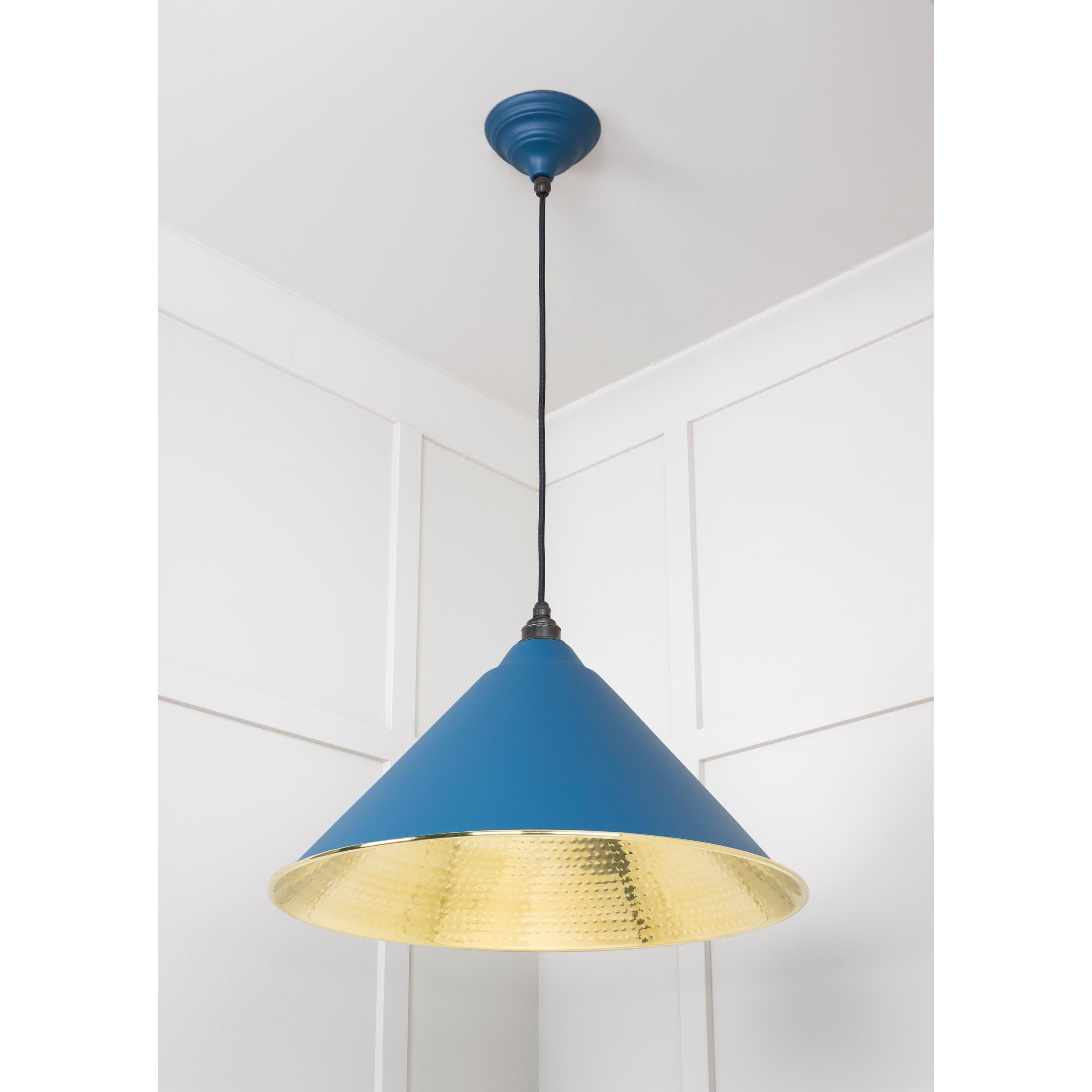 Hammered Brass Hockley Pendant in Upstream | From The Anvil - Hockley - From The Anvil - Yester Home