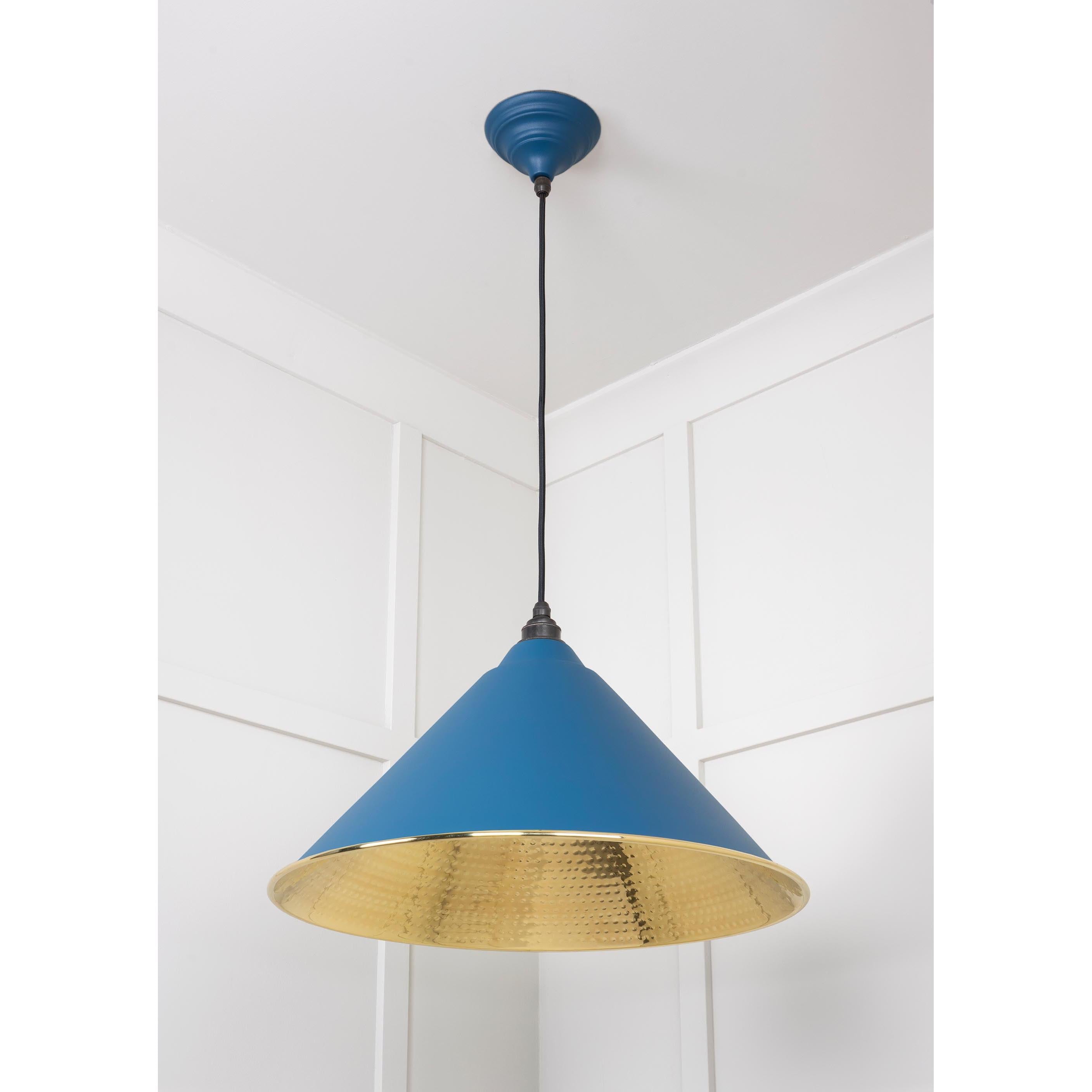 Hammered Brass Hockley Pendant in Upstream | From The Anvil - Hockley - From The Anvil - Yester Home