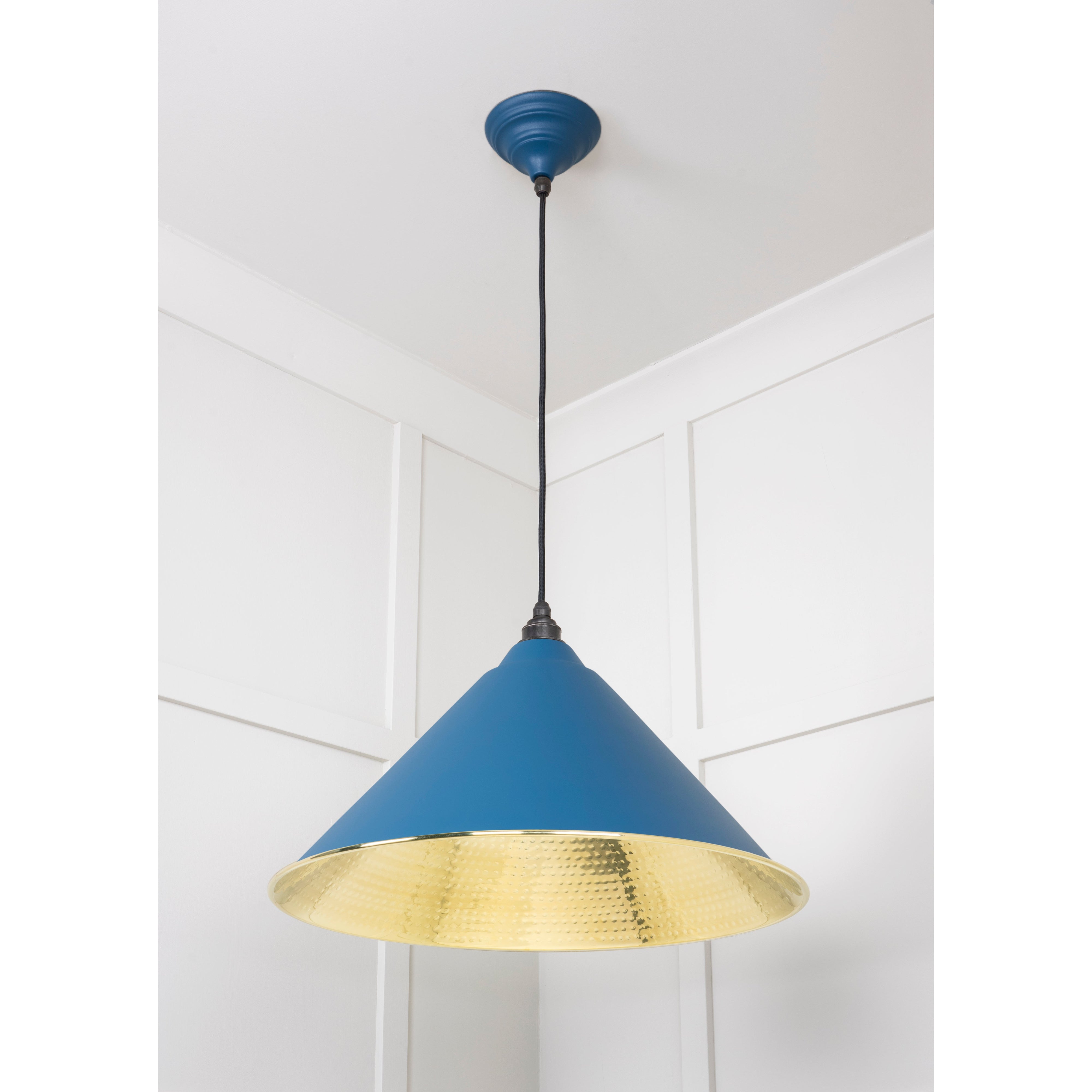 Hammered Brass Hockley Pendant in Upstream | From The Anvil-Hockley-Yester Home