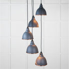 Hammered Copper Brindley Cluster Pendant in Slate | From The Anvil-Cluster Pendants-Yester Home