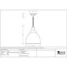 Hammered Copper Brindley Pendant in Birch | From The Anvil - Brindley - From The Anvil - Yester Home