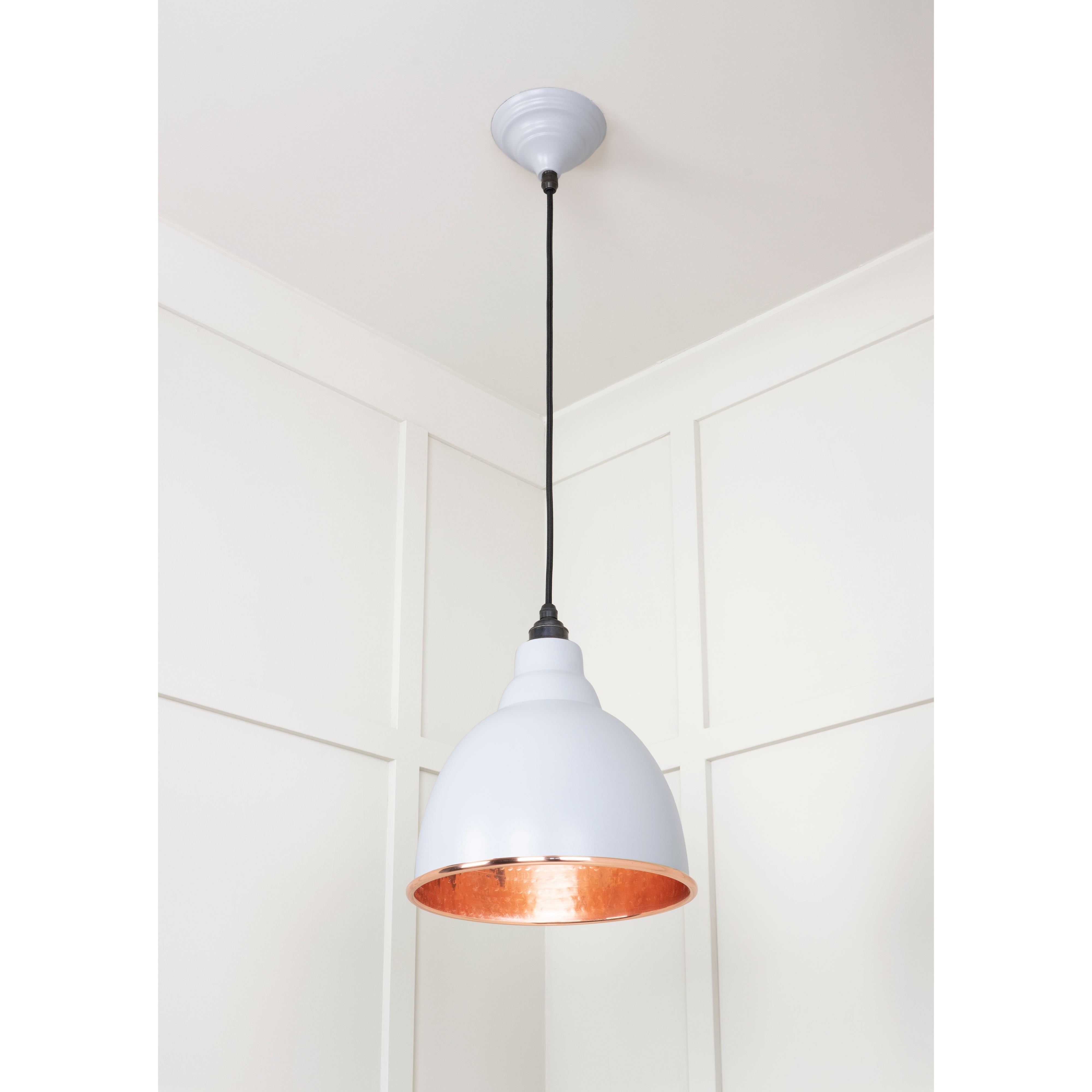 Hammered Copper Brindley Pendant in Birch | From The Anvil-Brindley-Yester Home