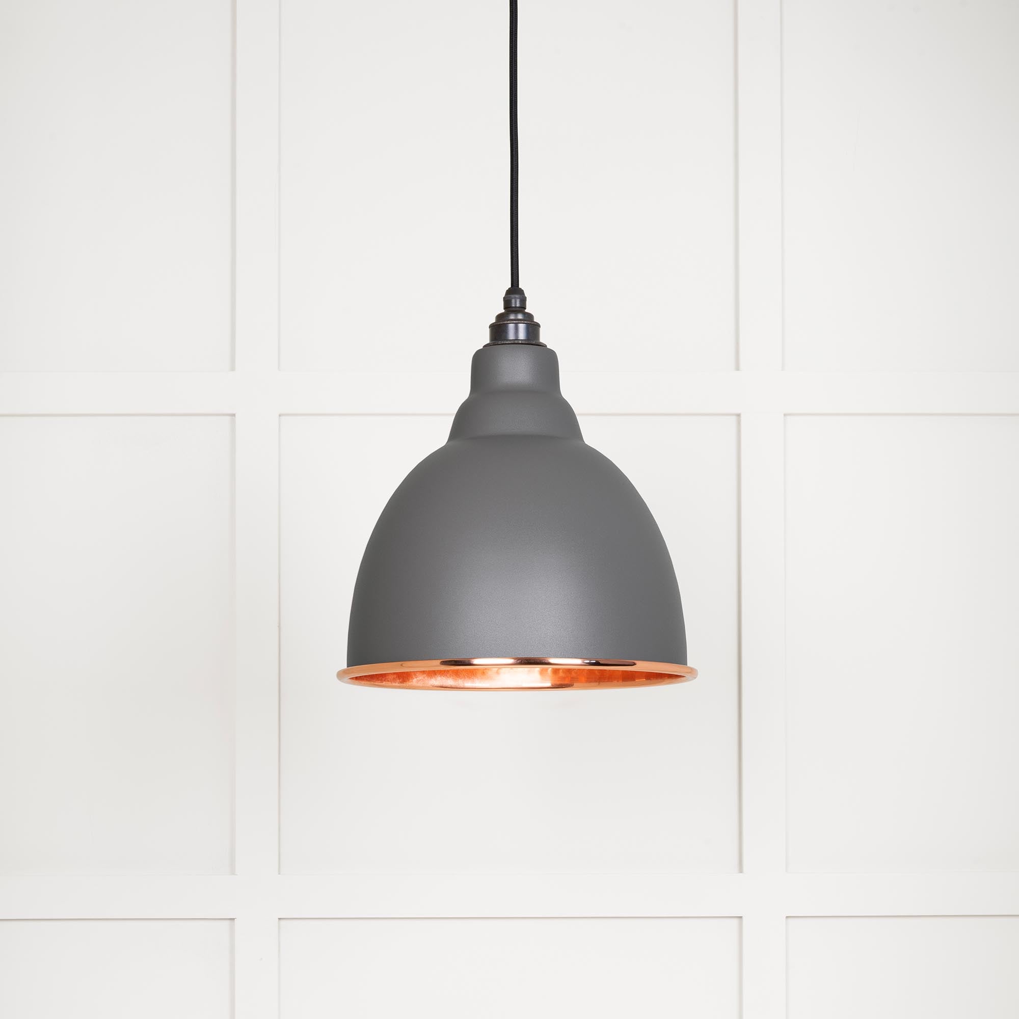 Hammered Copper Brindley Pendant in Bluff | From The Anvil - Brindley - From The Anvil - Yester Home