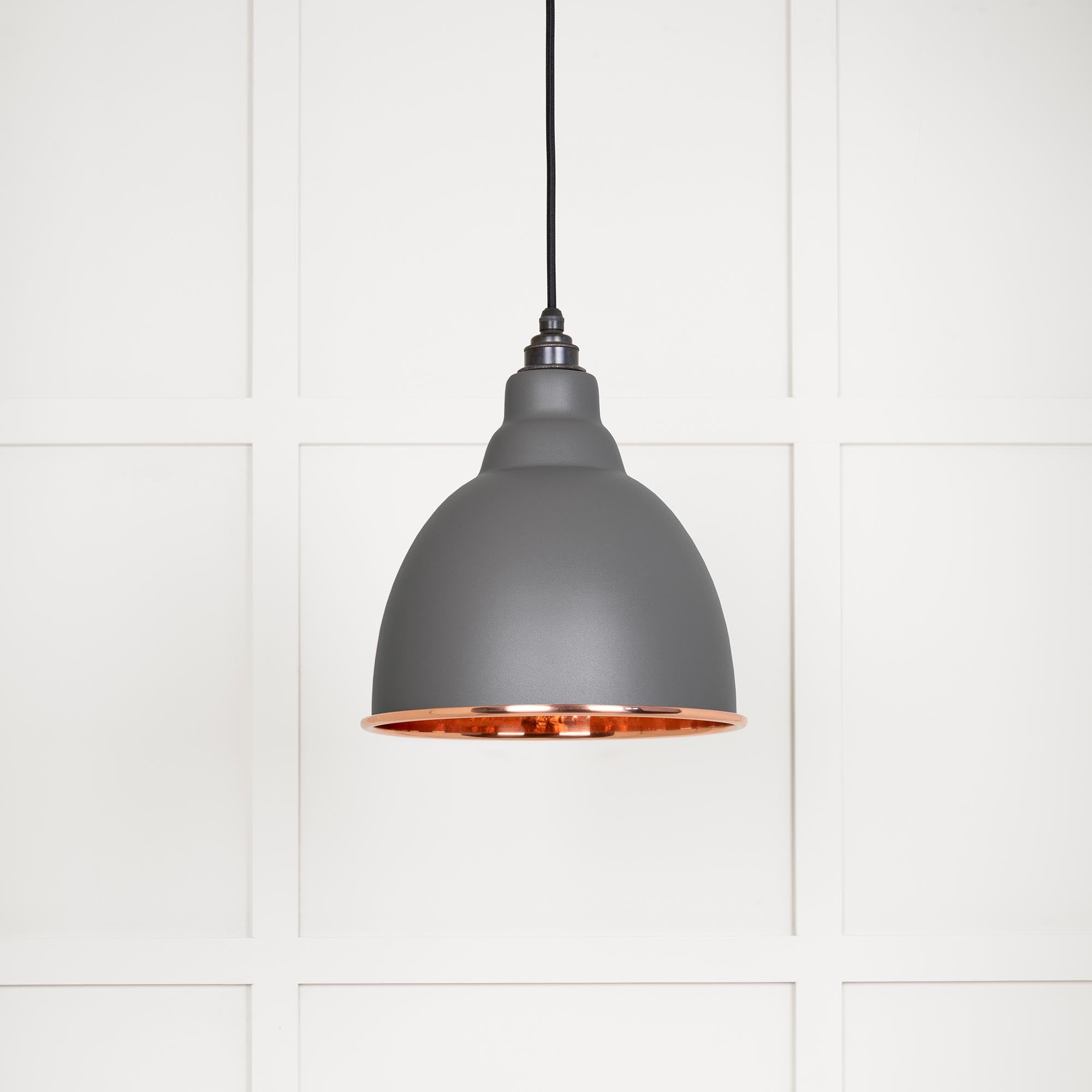 Hammered Copper Brindley Pendant in Bluff | From The Anvil - Brindley - From The Anvil - Yester Home
