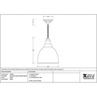 Hammered Copper Brindley Pendant in Dingle | From The Anvil-Brindley-Yester Home