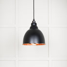 Hammered Copper Brindley Pendant in Elan Black | From The Anvil - Brindley - From The Anvil - Yester Home