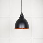 Hammered Copper Brindley Pendant in Elan Black | From The Anvil - Brindley - From The Anvil - Yester Home