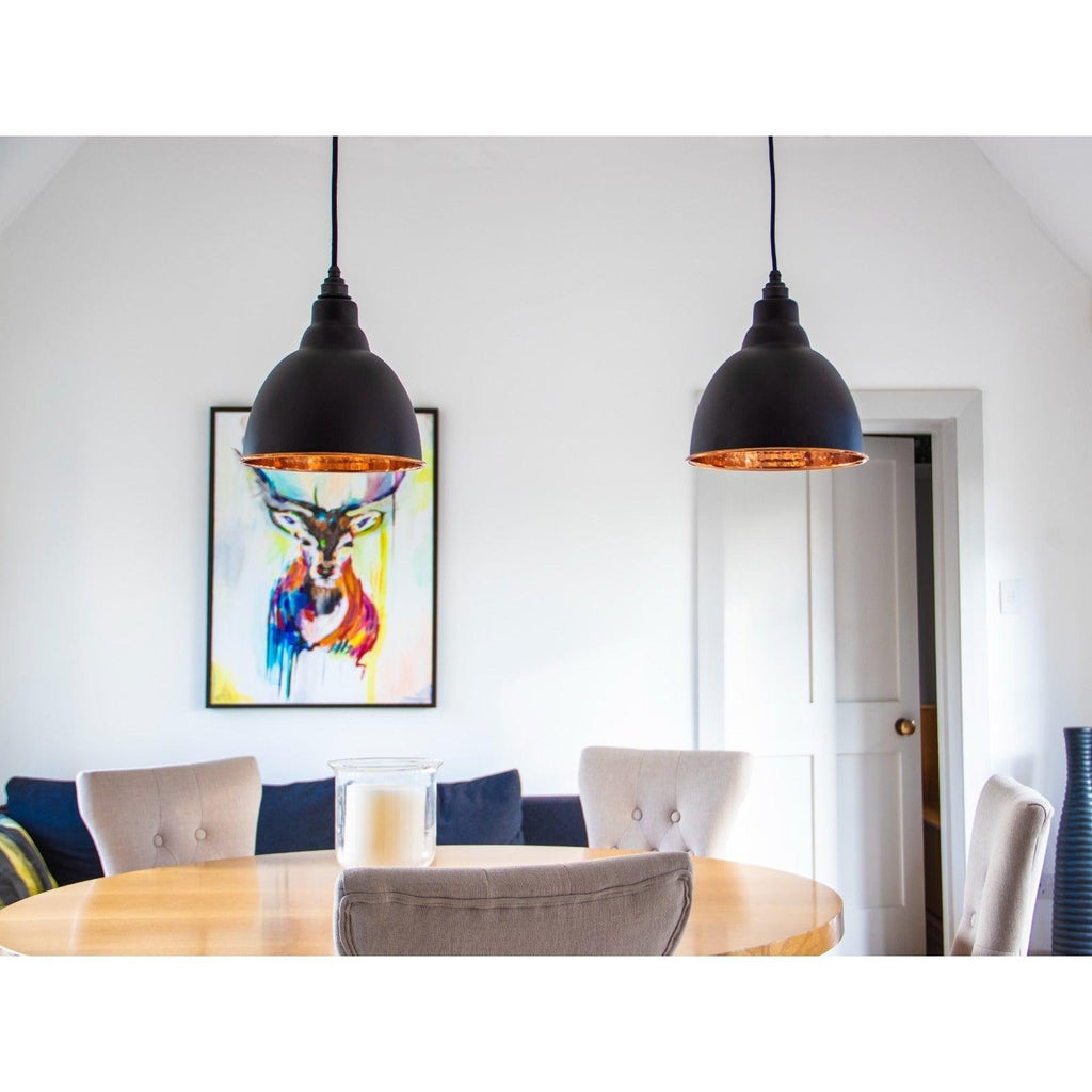 Hammered Copper Brindley Pendant in Elan Black | From The Anvil-Brindley-Yester Home