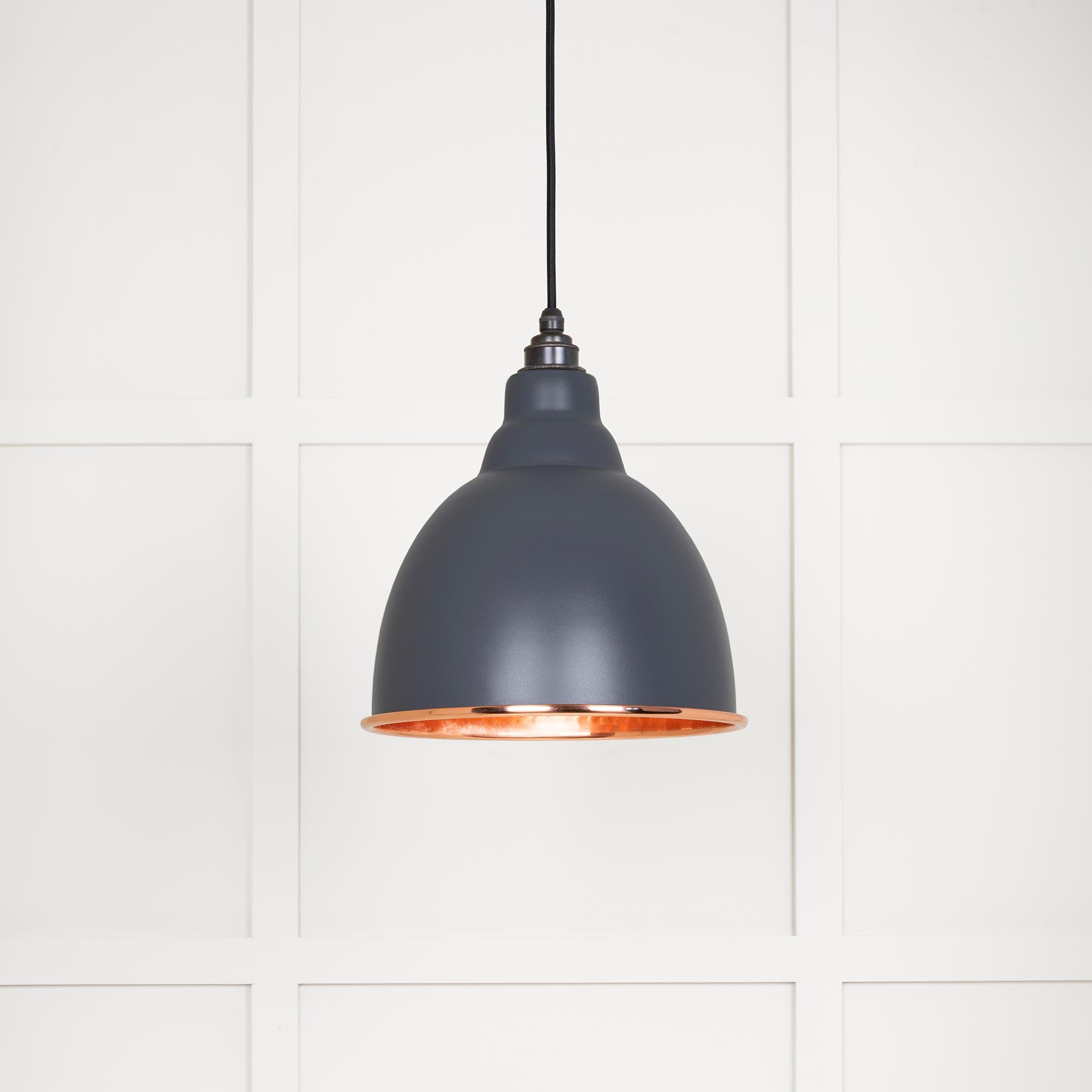 Hammered Copper Brindley Pendant in Slate | From The Anvil - Brindley - From The Anvil - Yester Home