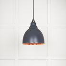 Hammered Copper Brindley Pendant in Slate | From The Anvil - Brindley - From The Anvil - Yester Home