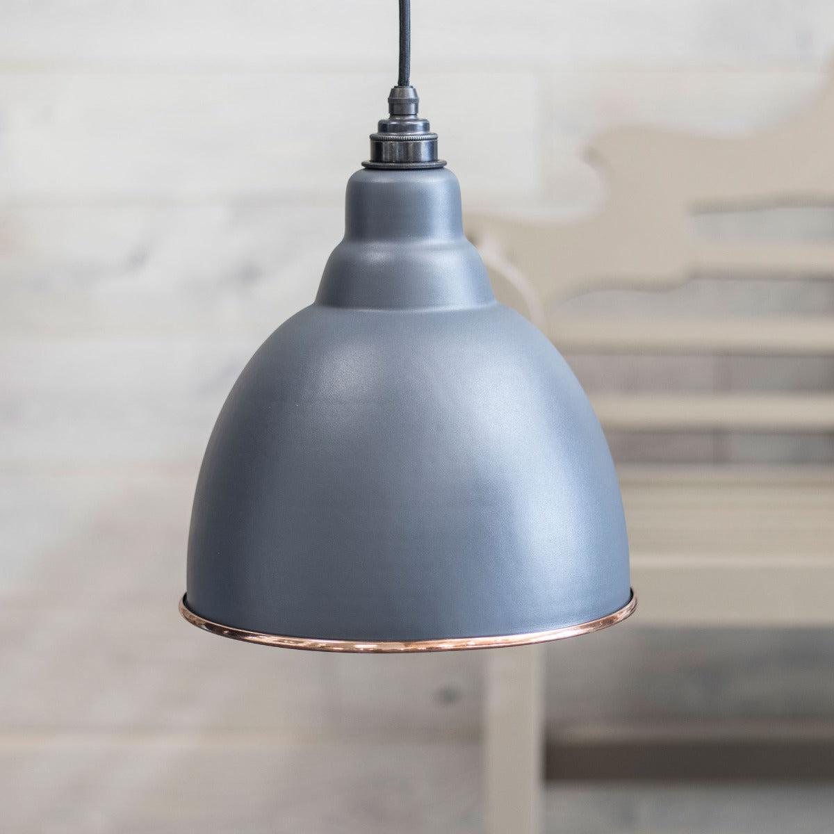 Hammered Copper Brindley Pendant in Slate | From The Anvil-Brindley-Yester Home