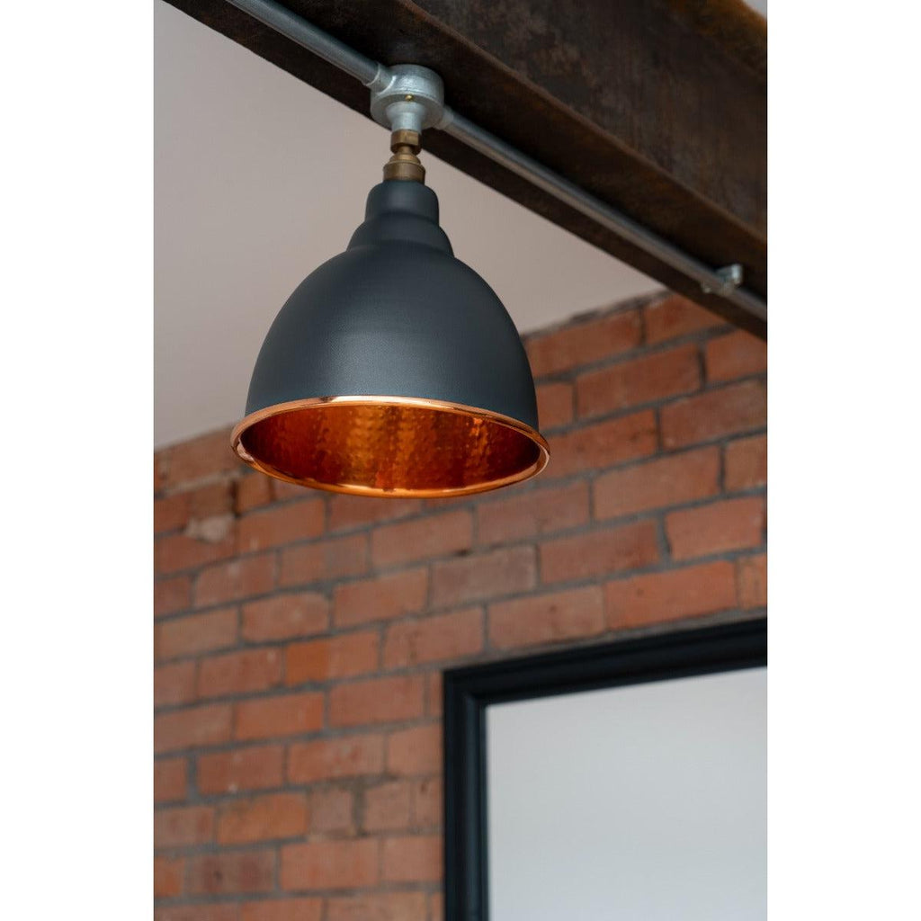 Hammered Copper Brindley Pendant in Slate | From The Anvil-Brindley-Yester Home