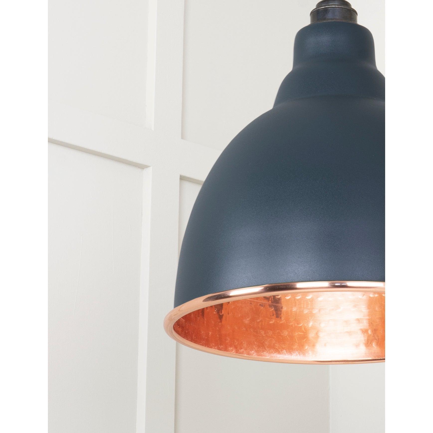 Hammered Copper Brindley Pendant in Soot | From The Anvil-Brindley-Yester Home