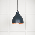 Hammered Copper Brindley Pendant in Soot | From The Anvil - Brindley - From The Anvil - Yester Home