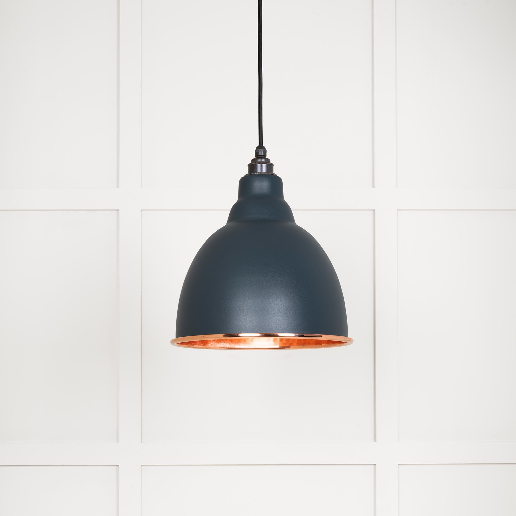Hammered Copper Brindley Pendant in Soot | From The Anvil - Brindley - From The Anvil - Yester Home