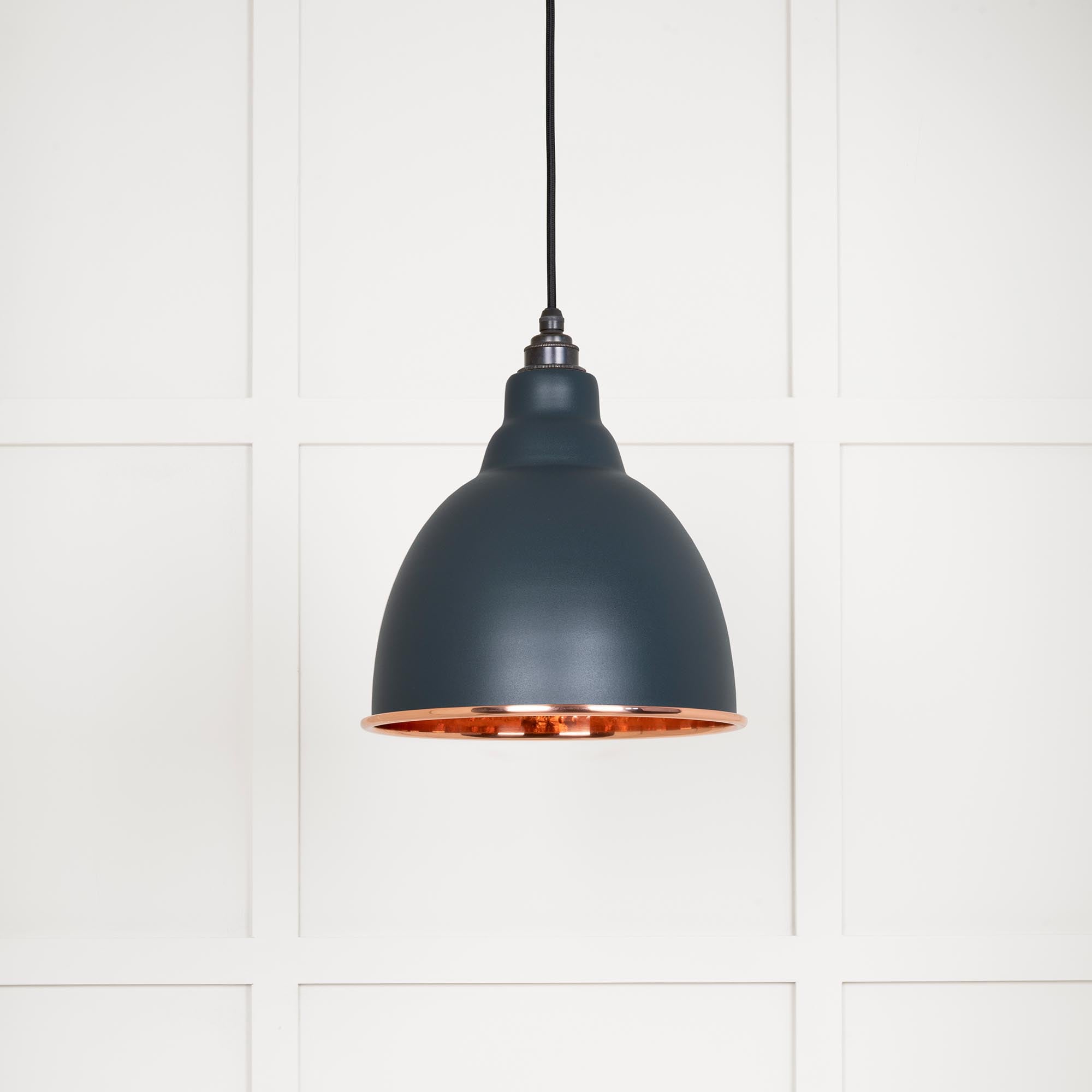Hammered Copper Brindley Pendant in Soot | From The Anvil - Brindley - From The Anvil - Yester Home