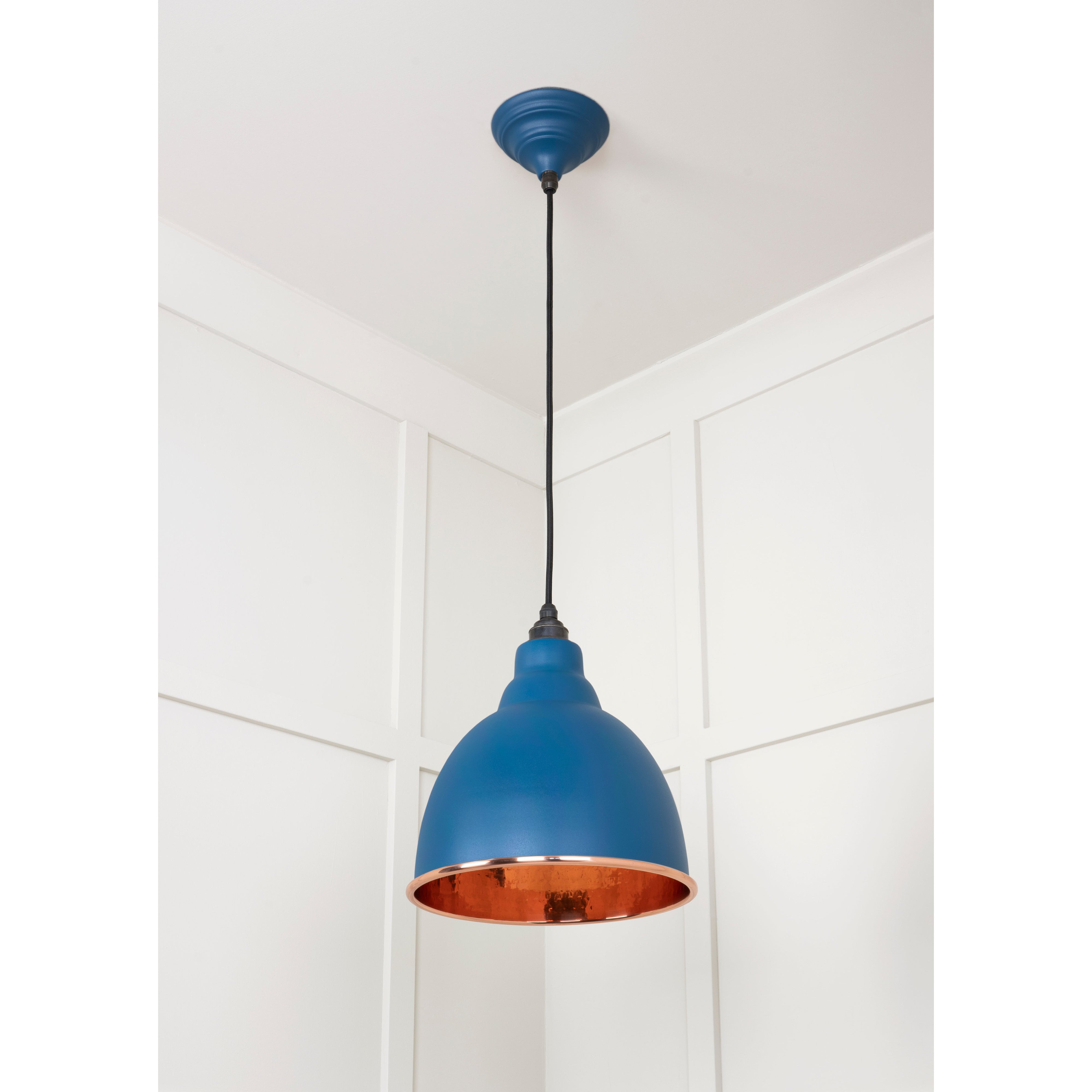 Hammered Copper Brindley Pendant in Upstream | From The Anvil-Brindley-Yester Home