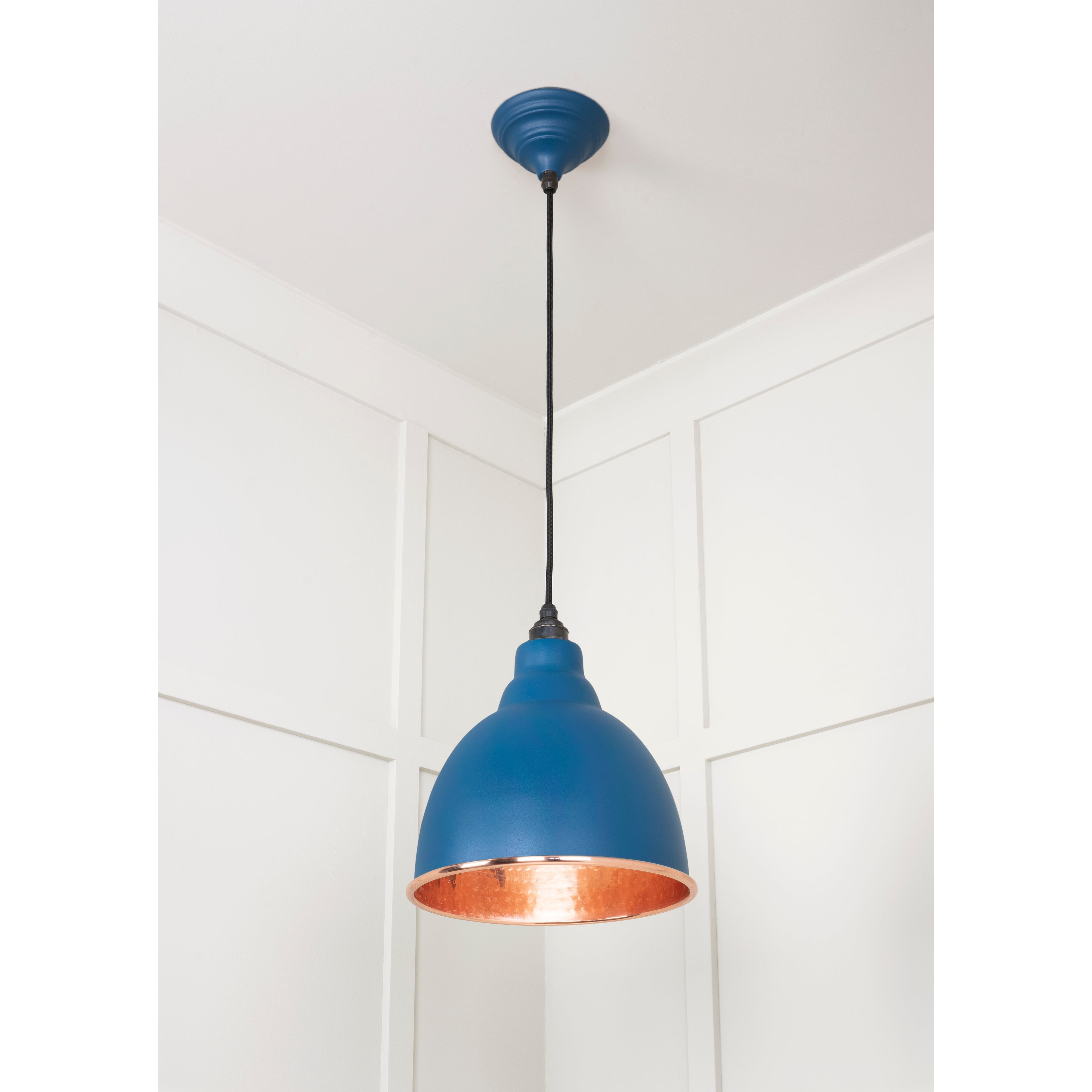 Hammered Copper Brindley Pendant in Upstream | From The Anvil-Brindley-Yester Home
